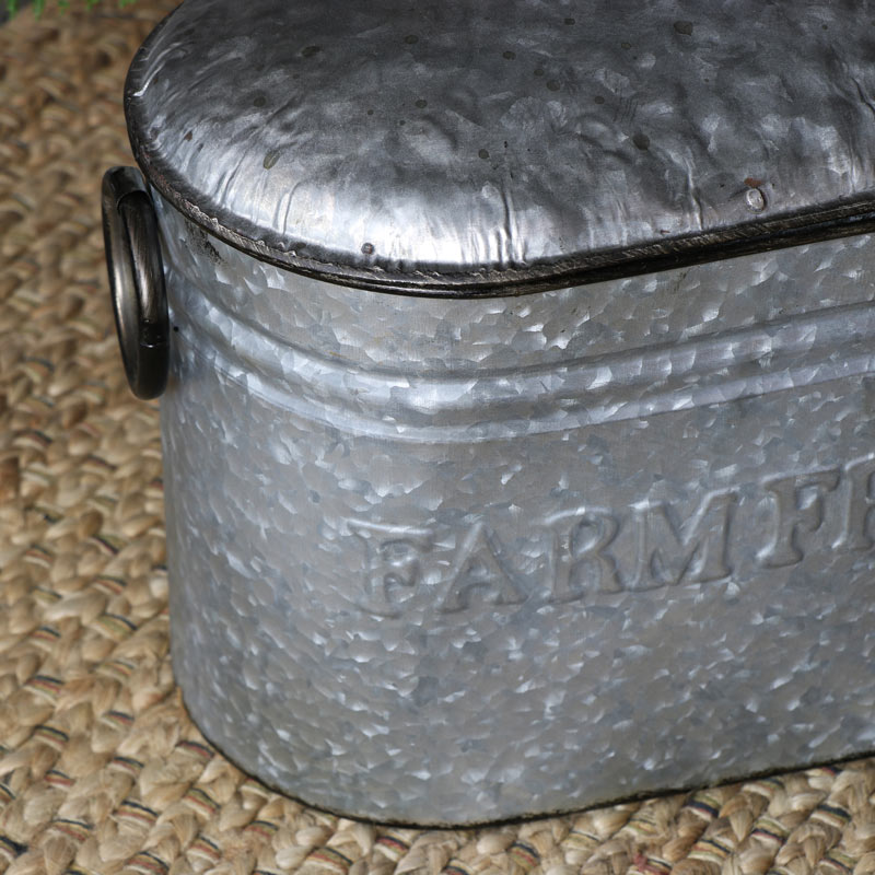 Rustic Metal Storage Container