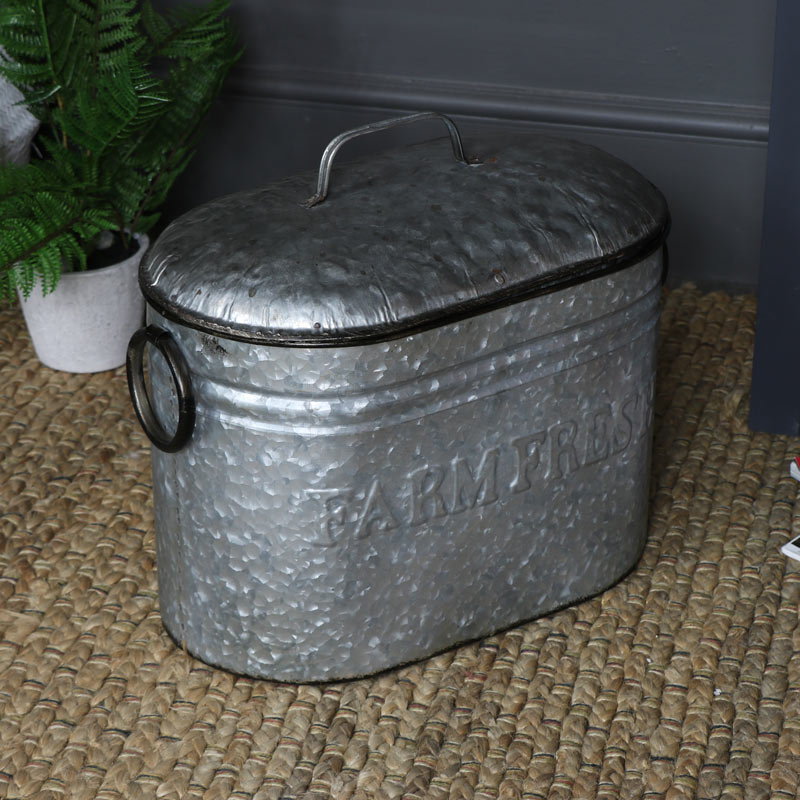 Rustic Metal Storage Container