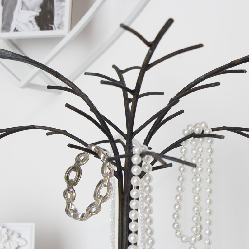 Rustic Metal Tree Branch Jewellery Holder 