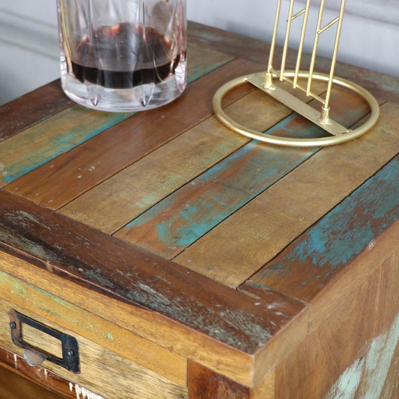 Rustic Reclaimed Wood 10 Drawer Chest