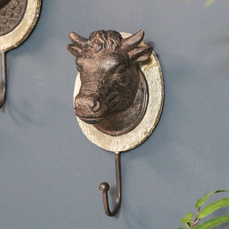 Rustic Wall Hook - Cow