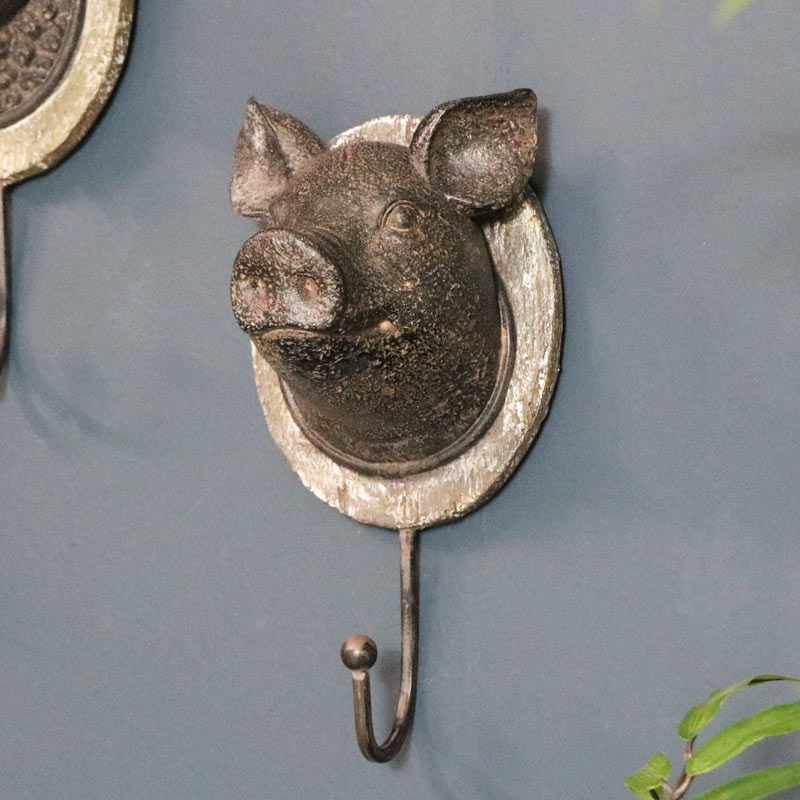 Rustic Wall Hook - Pig