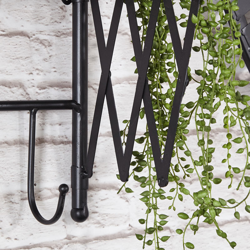 Rustic Wall Shelf with Hooks