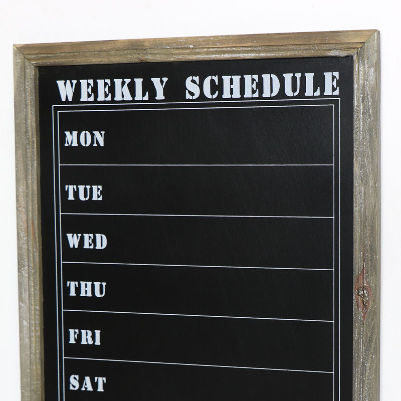 Rustic Weekly Schedule Chalkboard 