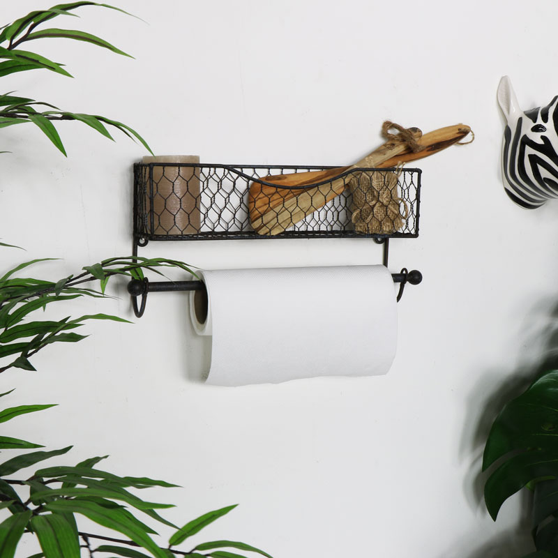 wall shelf with towel rack