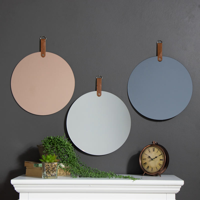 Set of 3 Frameless Circle Wall Mirrors