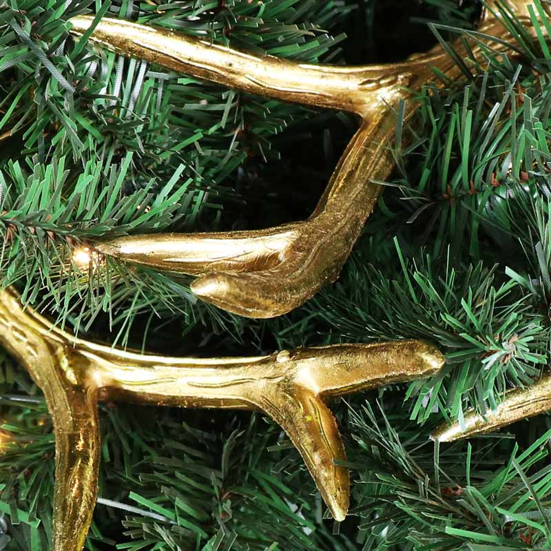 Set of 3 Gold Antler Pick Decorations 