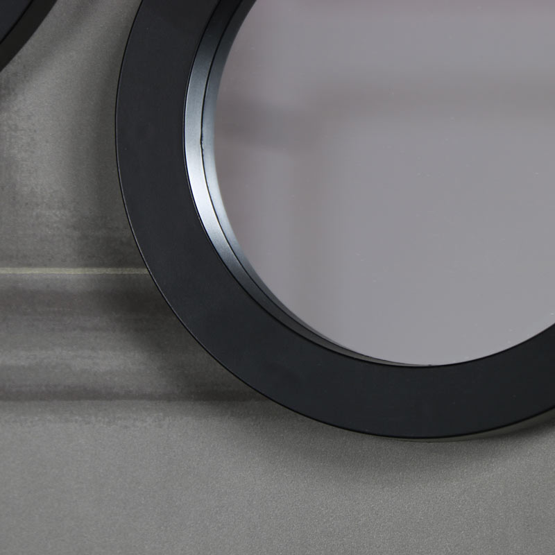 Set of 5 Round Black Wall Mirrors