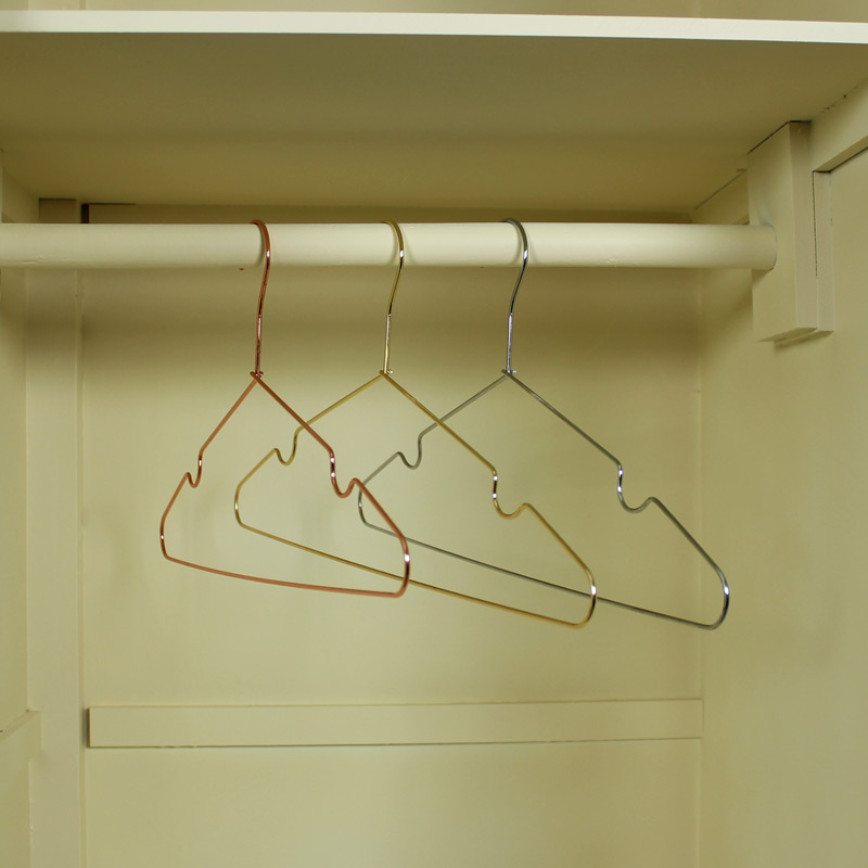 Set of Three Metal Coat Hangers