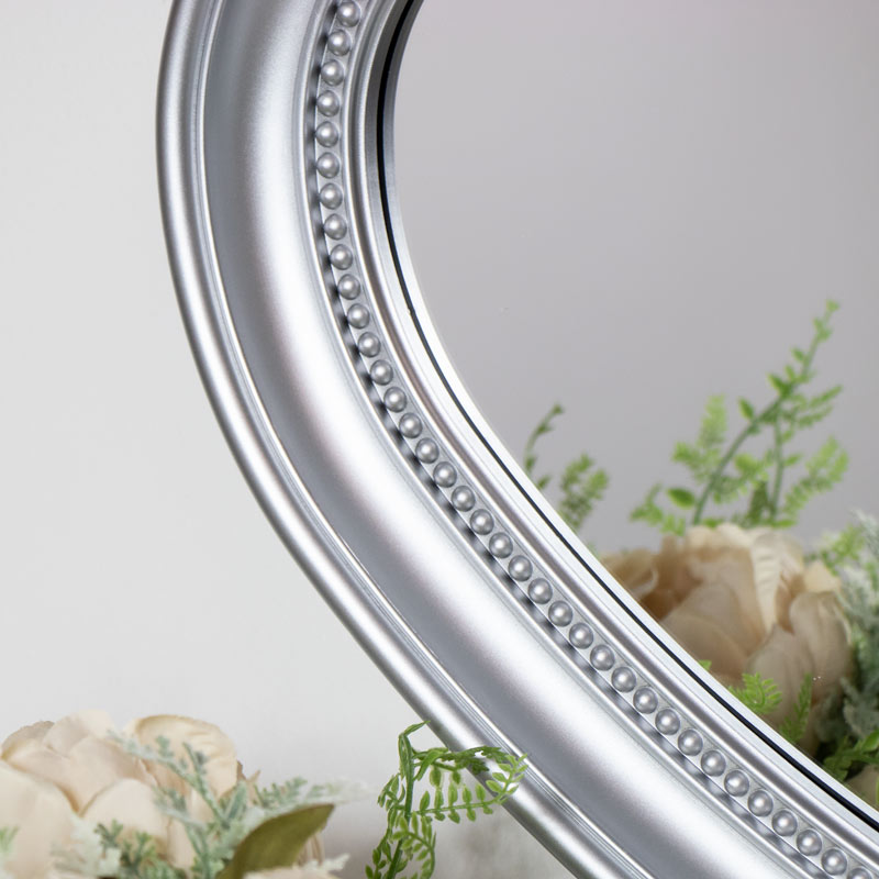 Silver Heart Wall Mounted Mirror