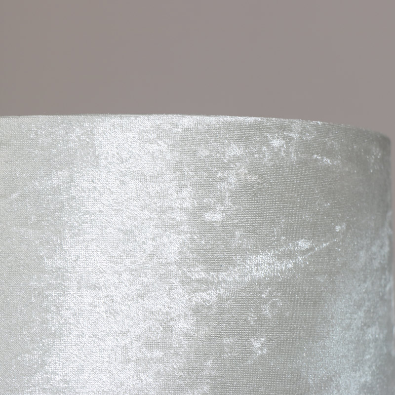 Ivory Velvet Jewelled Table Lamp
