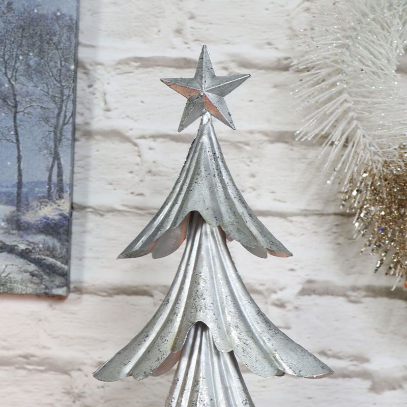 Silver Metal Christmas Tree