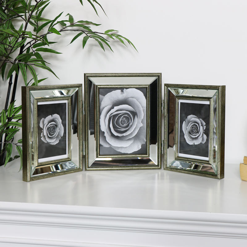 Silver Mirrored Photo Frame