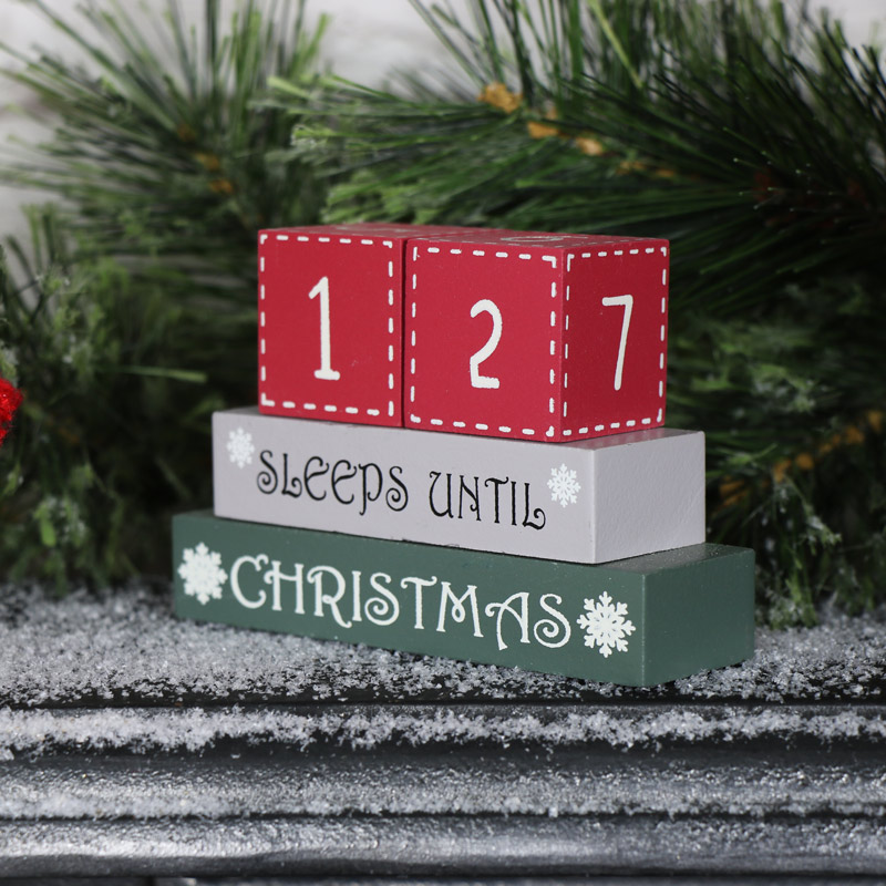 Sleeps Until Christmas Countdown Number Block