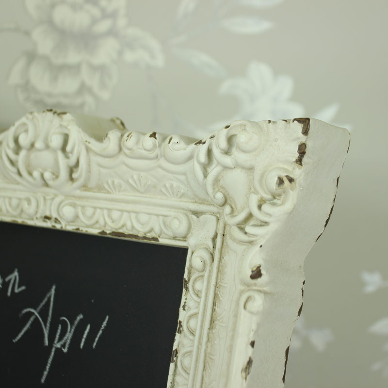 Small Cream Vintage Framed Chalk Board