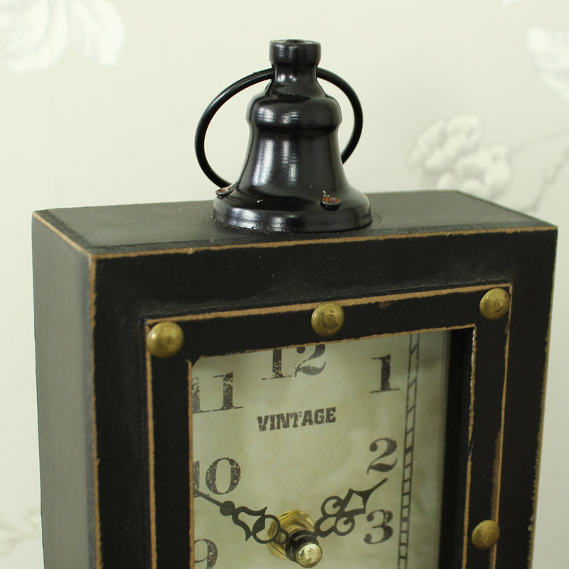 Small Vintage Brown Desk Clock