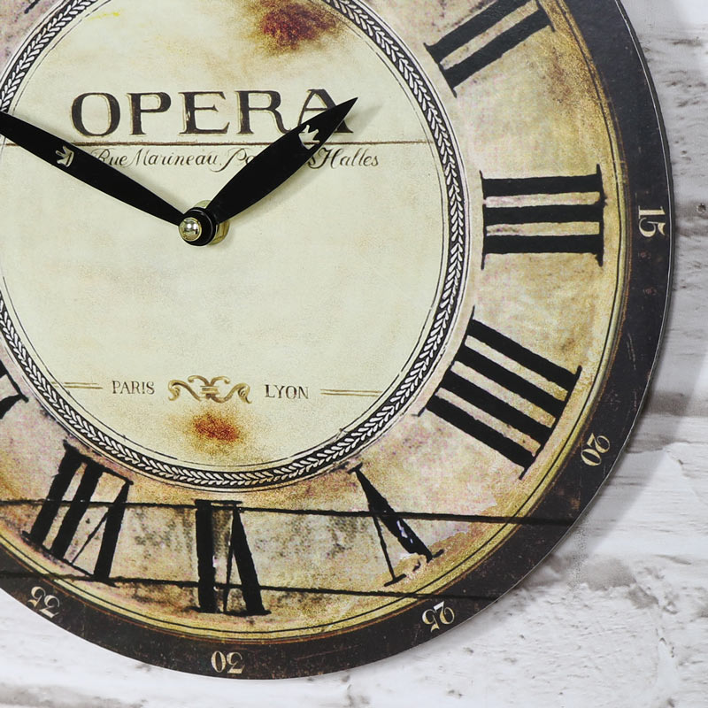 Small Vintage French Opera Wall Clock