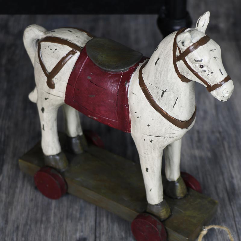 Small Vintage Hobby Horse on Wheels Ornament