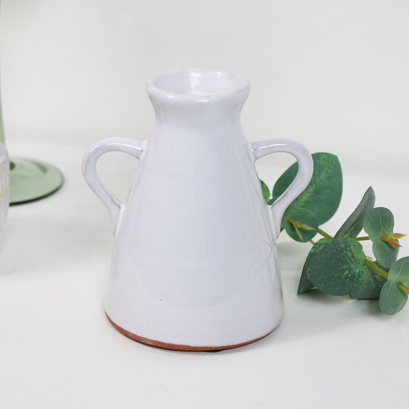 Small White Ceramic Jug Style Candle Holder