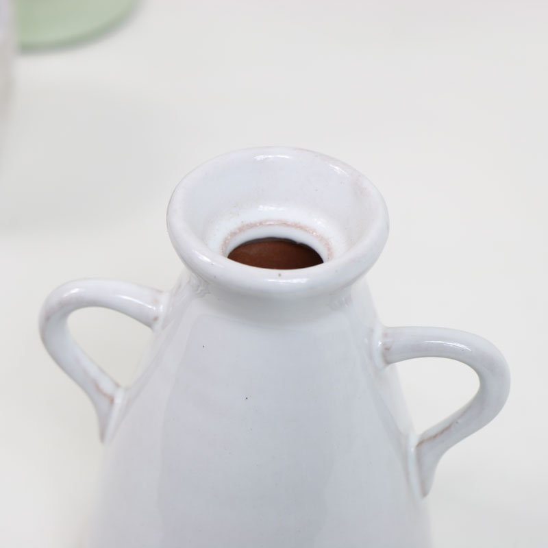 Small White Ceramic Jug Style Candle Holder