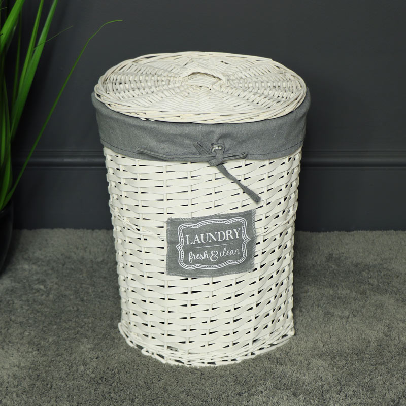 Small Willow Wicker Basket Laundry Hamper