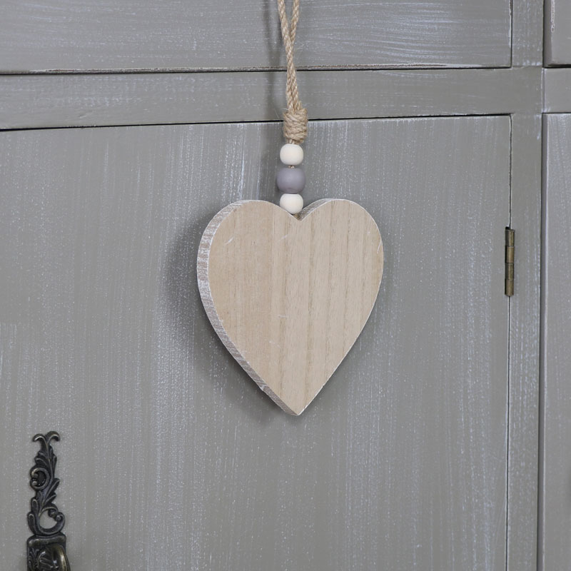 Small Wooden Hanging Heart 