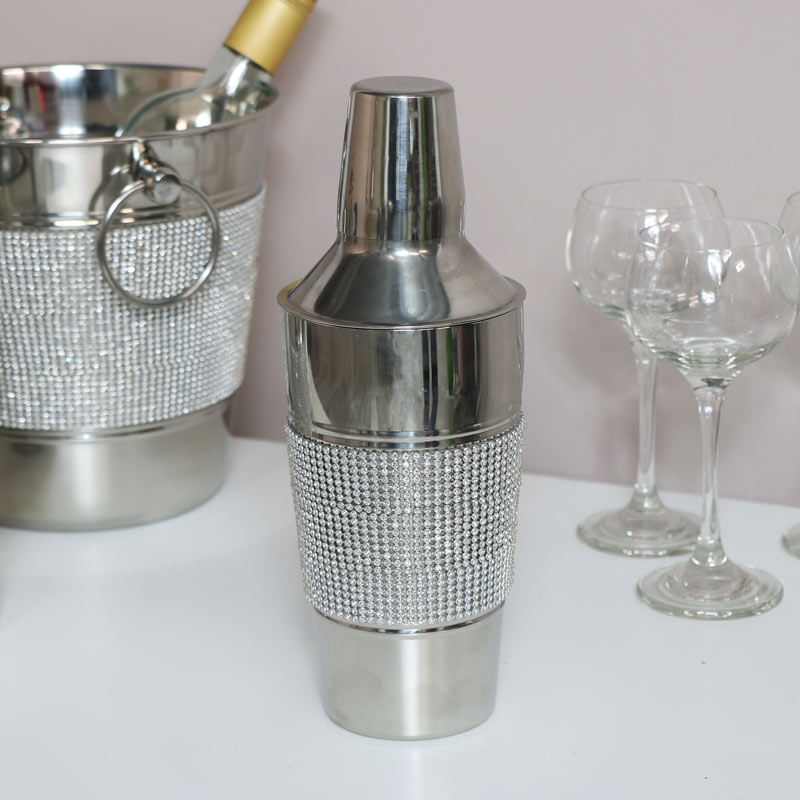Stainless Steel Jewelled Cocktail Shaker