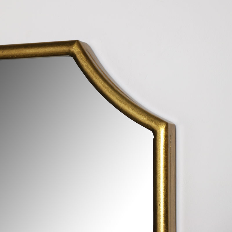 Tall Gold Arched Wall Mirror 52cm x 138cm
