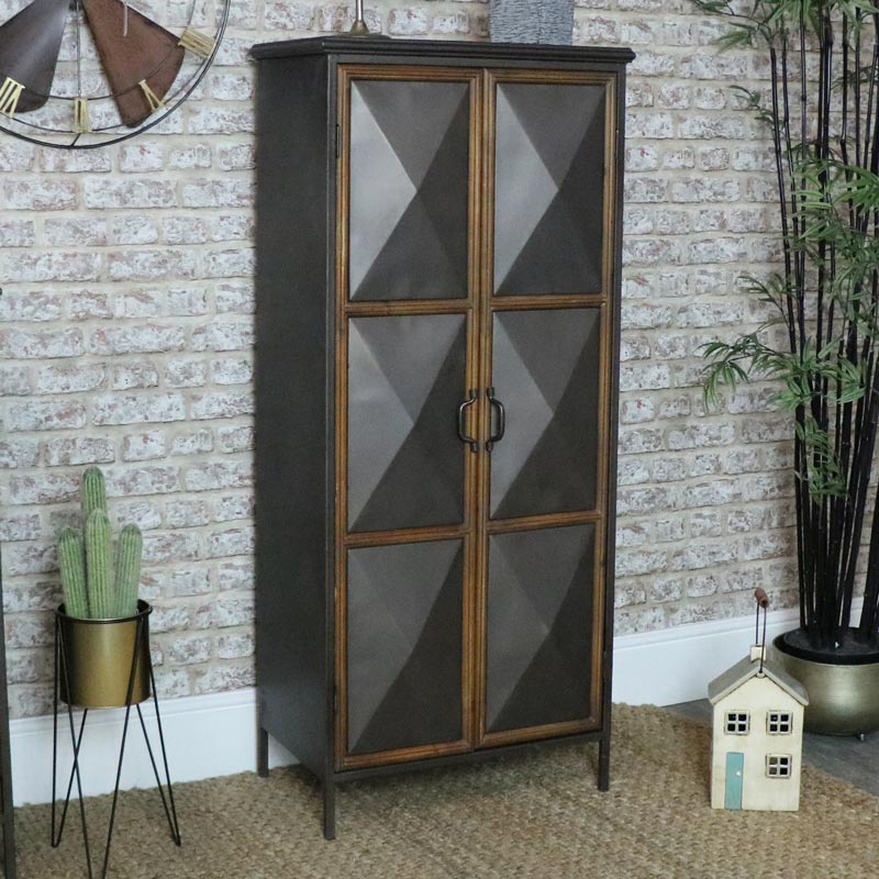 Tall Industrial Metal Storage Cabinet Melody Maison