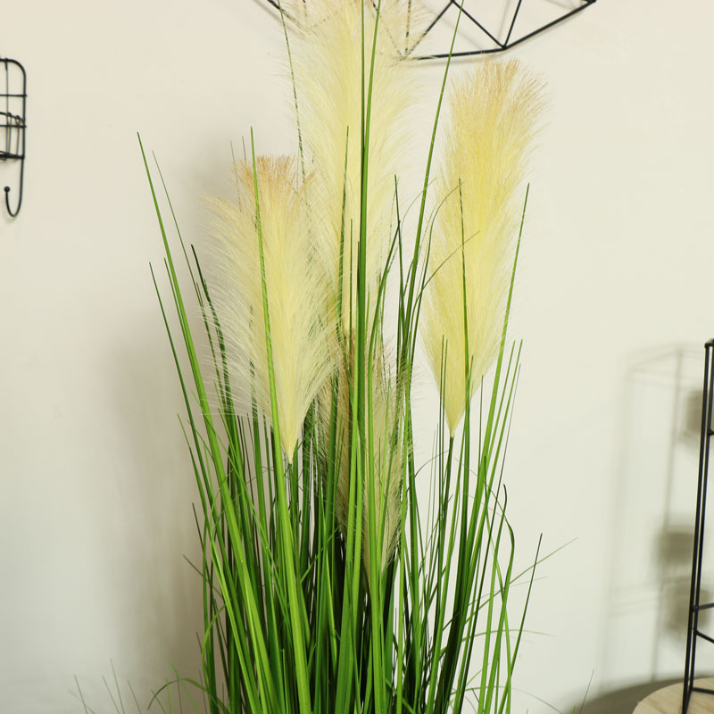 Tall Potted Artificial Grass Bush