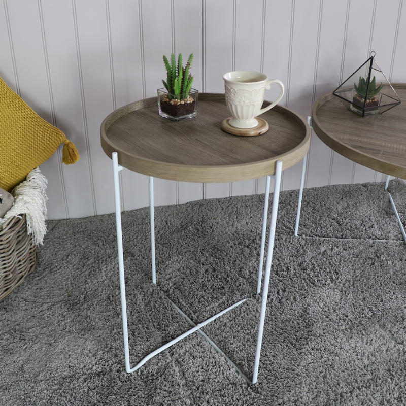 Tall Round Occasional Side Table, Tall Round Side Table Uk