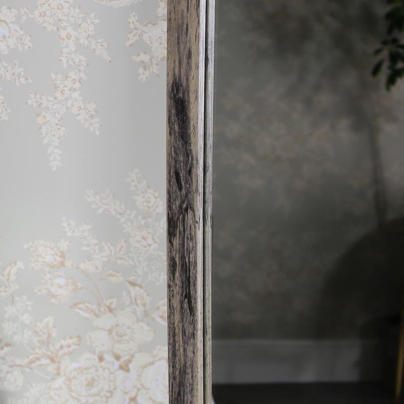 Tall Rustic Floor Standing Cheval Mirror 34cm x 154cm