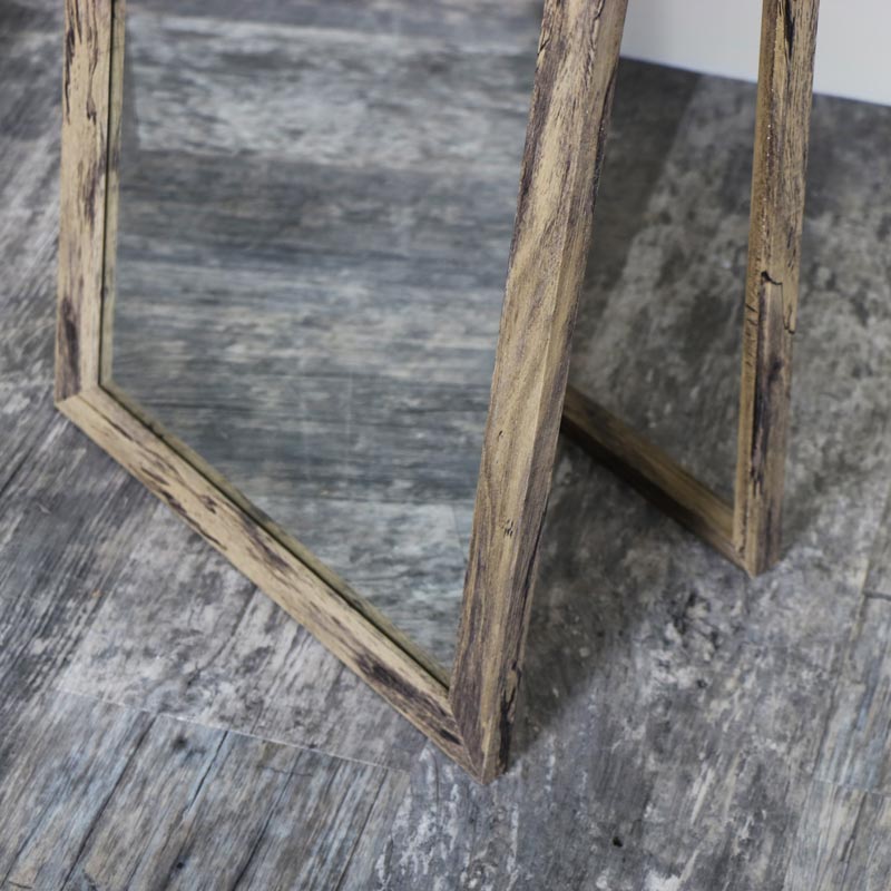 Tall Rustic Floor Standing Cheval Mirror 34cm x 154cm