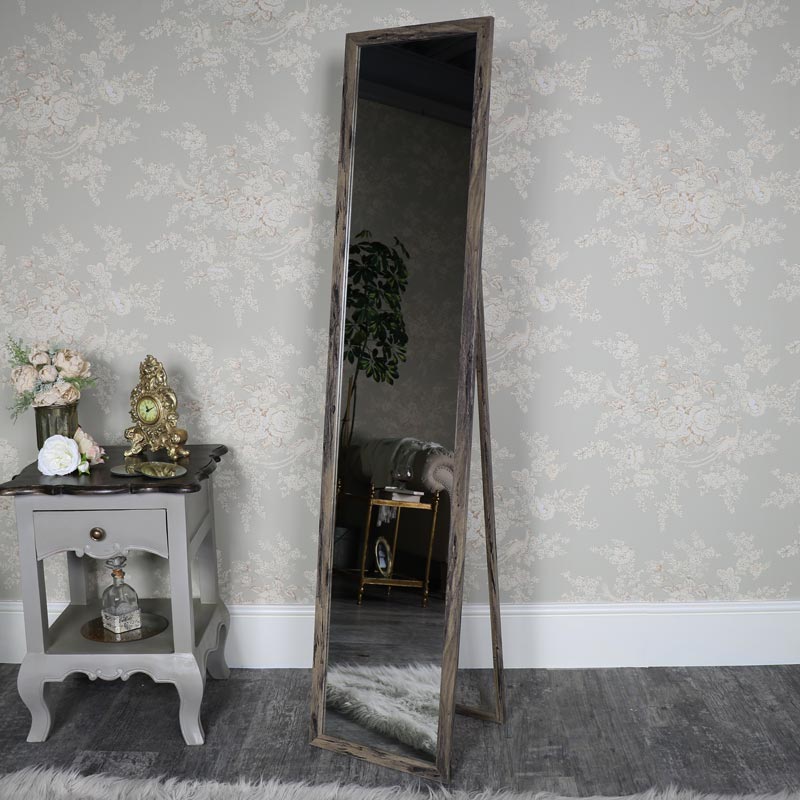 Large Rustic Wall Floor Mirror 34cm X 154cm Listing Incomplete