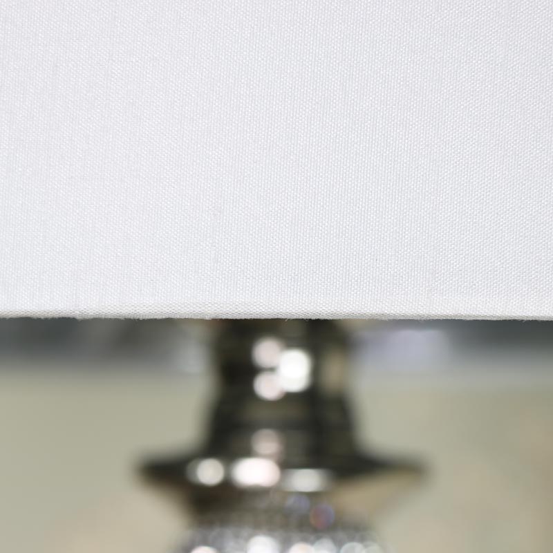 Tall Silver Diamante Table Lamp