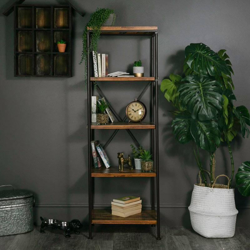 Tall Slim Industrial Shelving Unit Melody Maison