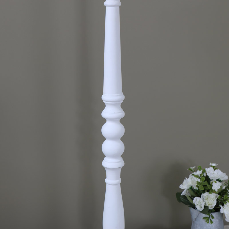 Tall White Table Lamp - White Lamp with Shade