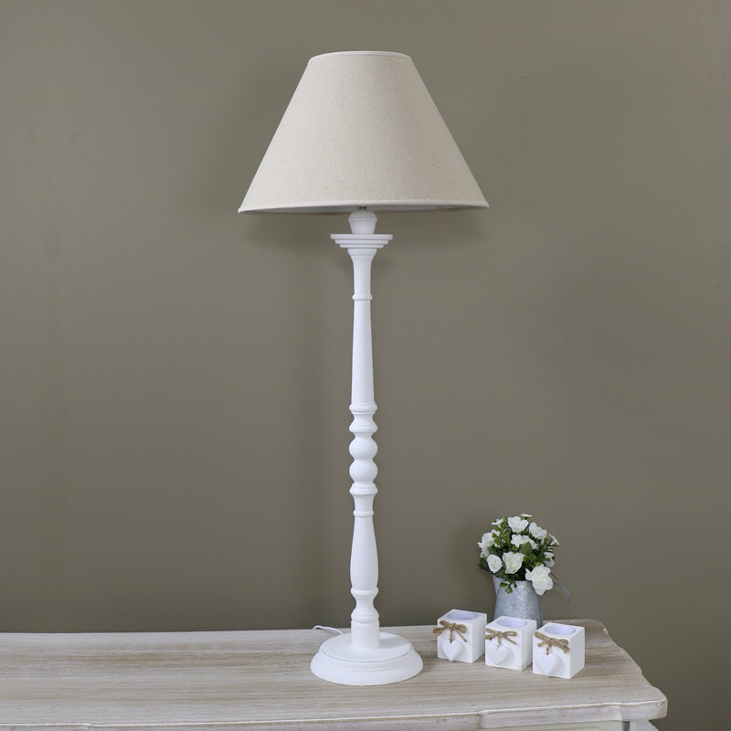 Tall White Table Lamp With, Tall White Table Lamp