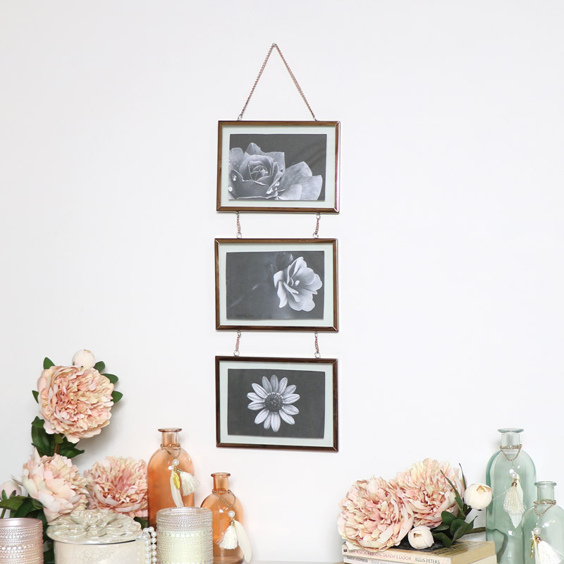 Triple Copper Photo Frame