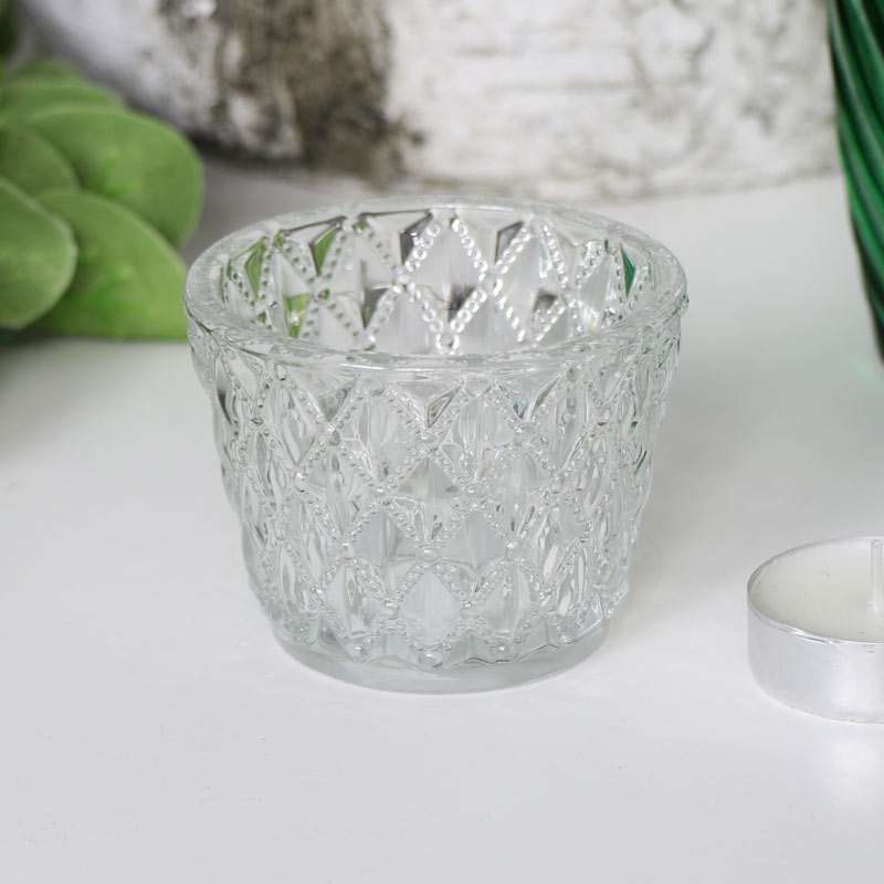 Vintage Cut Glass Tealight Holder