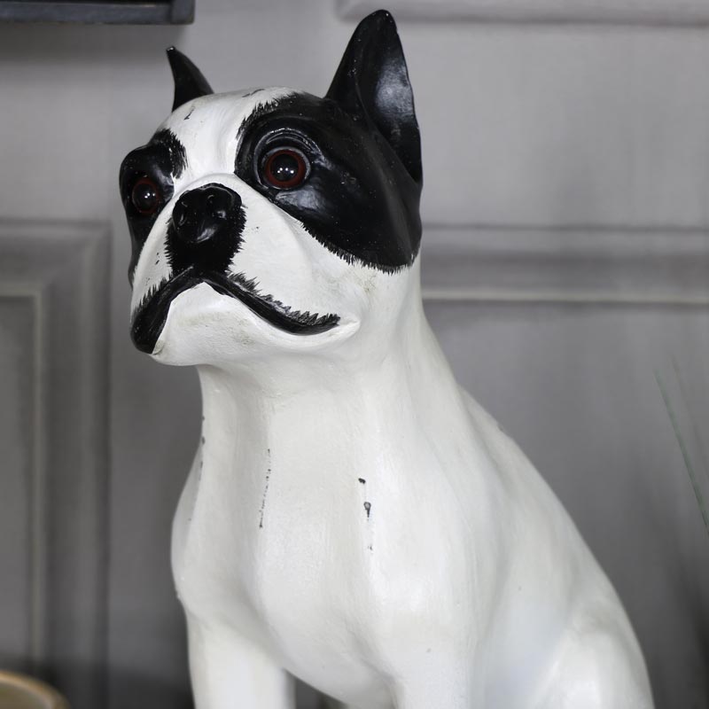 Vintage French Bulldog Sitting Statue