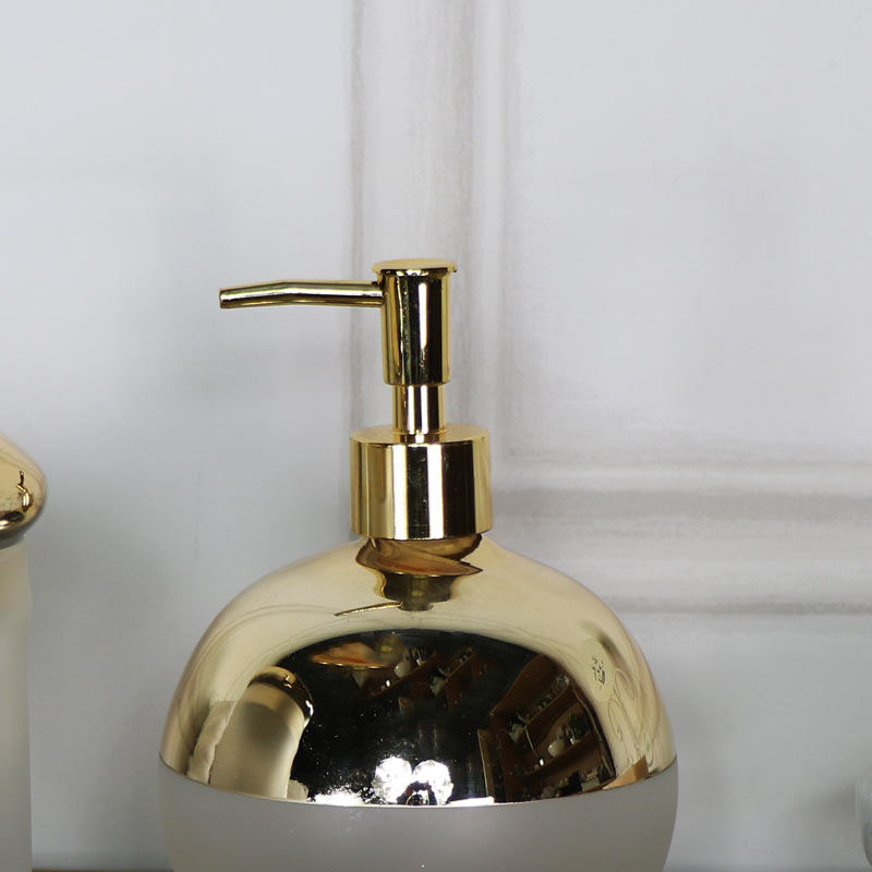 Vintage Gold Frosted Soap Dispenser