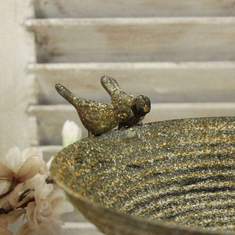 Vintage Metal Bird Bath