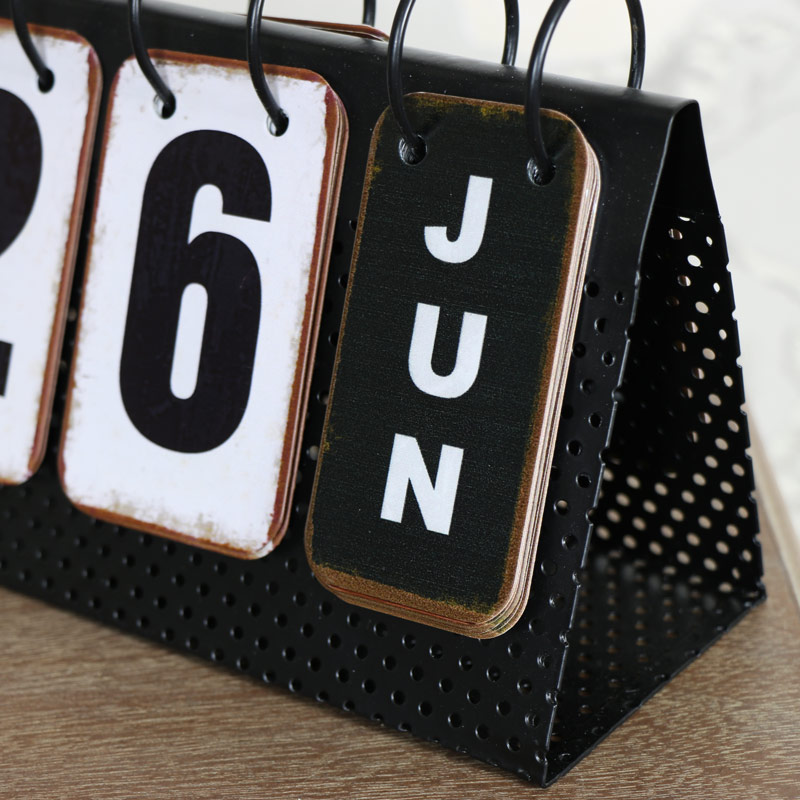 Vintage Retro Style Metal Perpetual Calendar