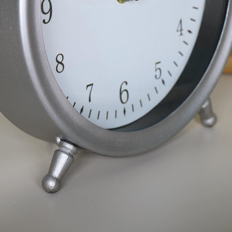 Vintage Silver Mantel Clock