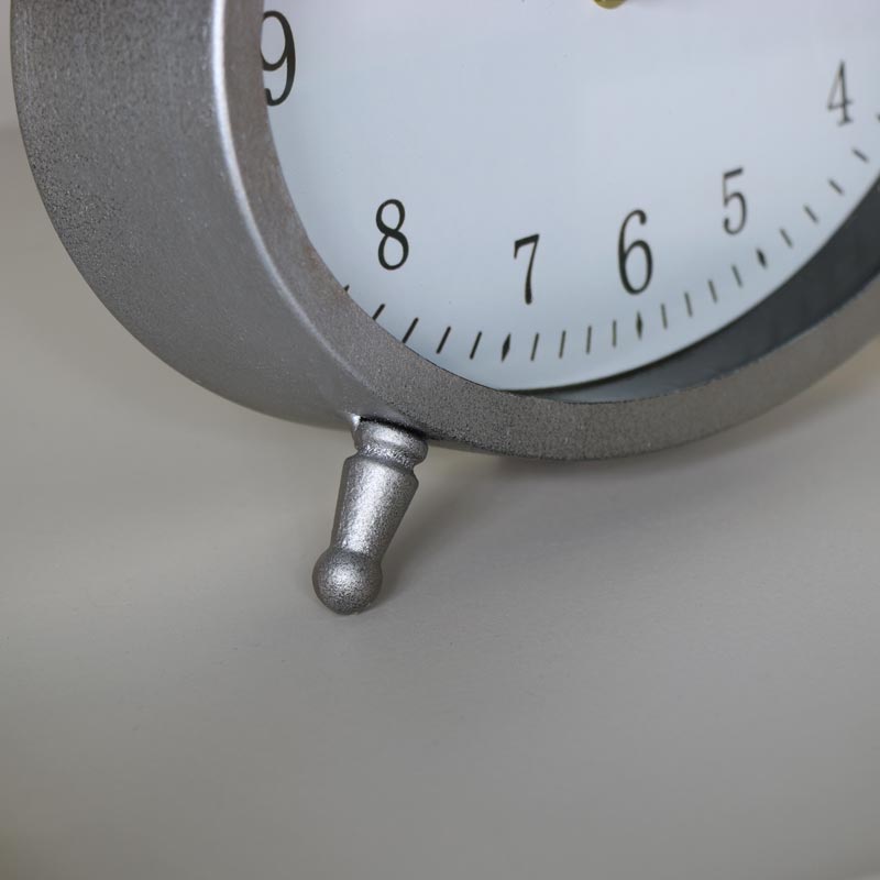 Vintage Silver Oval Mantel Clock