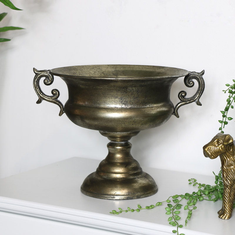 Vintage brass look Urn