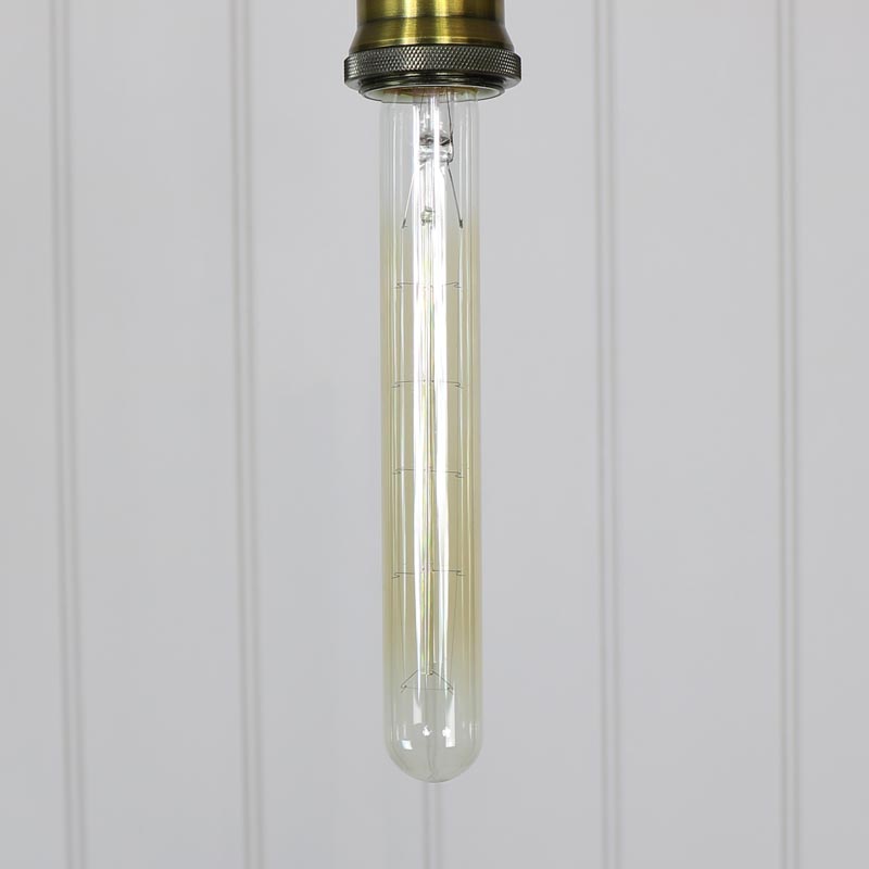 Vintage Tinted Long Tubular Glass 40W Filament Bulb