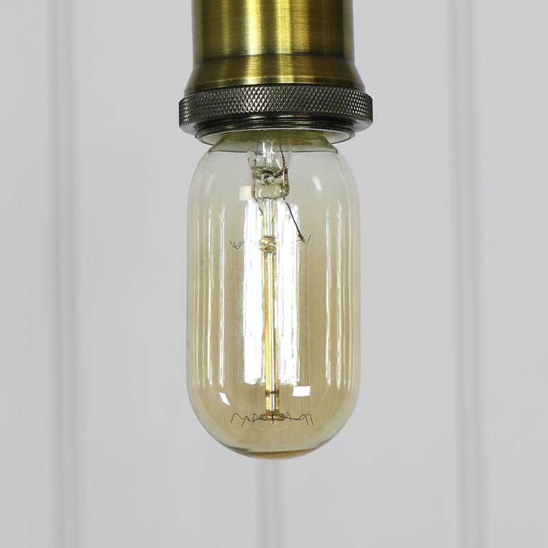 Vintage  Industrial style Tinted Short Tubular Glass 40W Filament Bulb