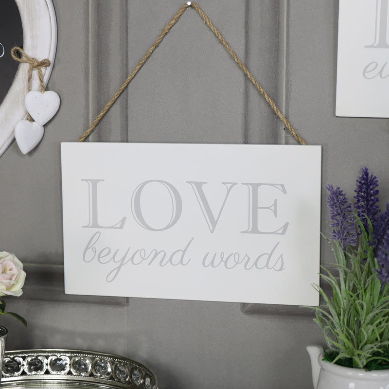 Wall Mounted Plaque "Love Beyond Words"